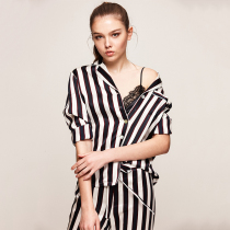 Curious Lady Satin Real Silk Pyjamas Woman Spring Autumn Silk Silk Loose Casual Ins Wind Home Suit Suit