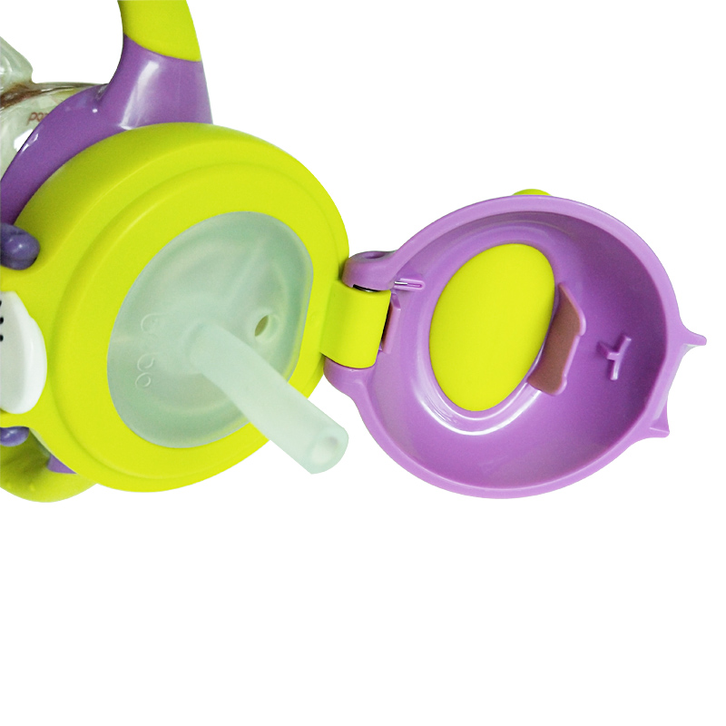 leerbao straw cup baby baby monster drinking cup drop-proof one bottle dual-use gravity ball learning drinking cup