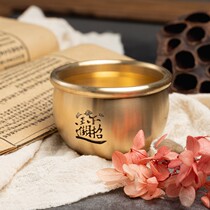 Small copper cylinder Zucai copper furnace seal incense Mini small incense burner Zen agarwood stove antique incense oven incense burner