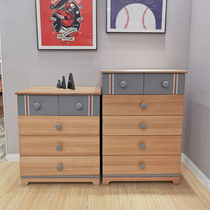 American-style chest of drawers solid wood bedroom storage locker drawer porch decoration cabinet living room simple six-drawer chest Nordic