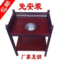 Mahjong machine coffee table Chess and card room Coffee shop Hotel tea set European-style wrought iron tea house special supporting wooden tea rack