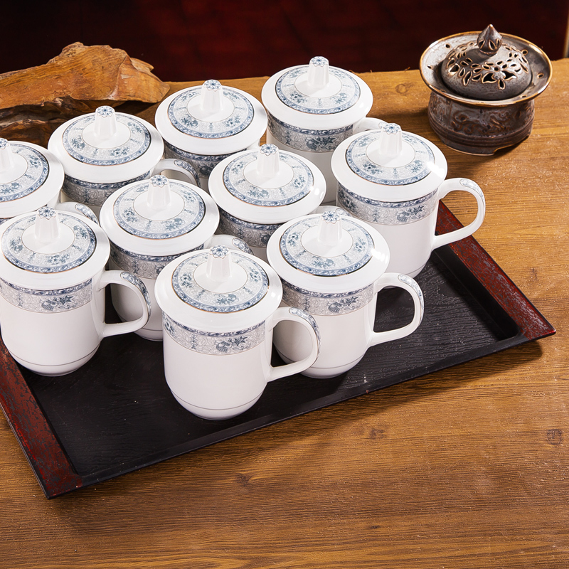 Jingdezhen office cup for tea tray tea teahouse large small resin saucer tray cups of tea