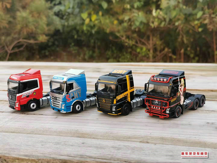 国产原厂 1:64 三一sany 牵引车 英杰版拖头合金三一工程卡车模型