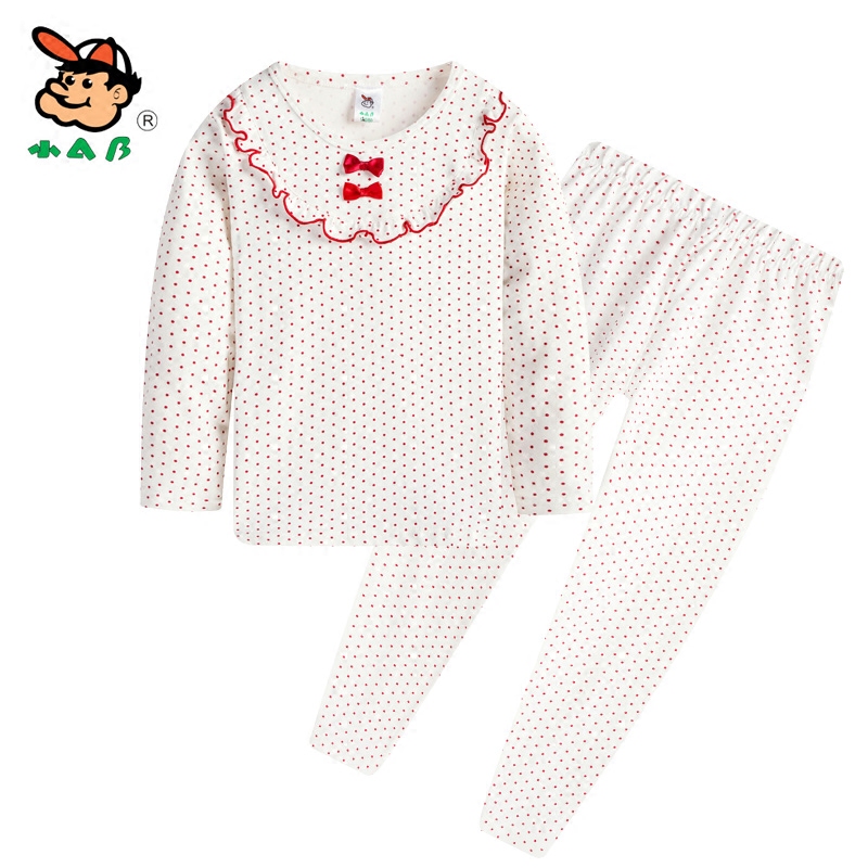 Little AB lingerie for girls in the eldest child cotton Galika crewneck print underwear set autumn clothes sanitary pants set women