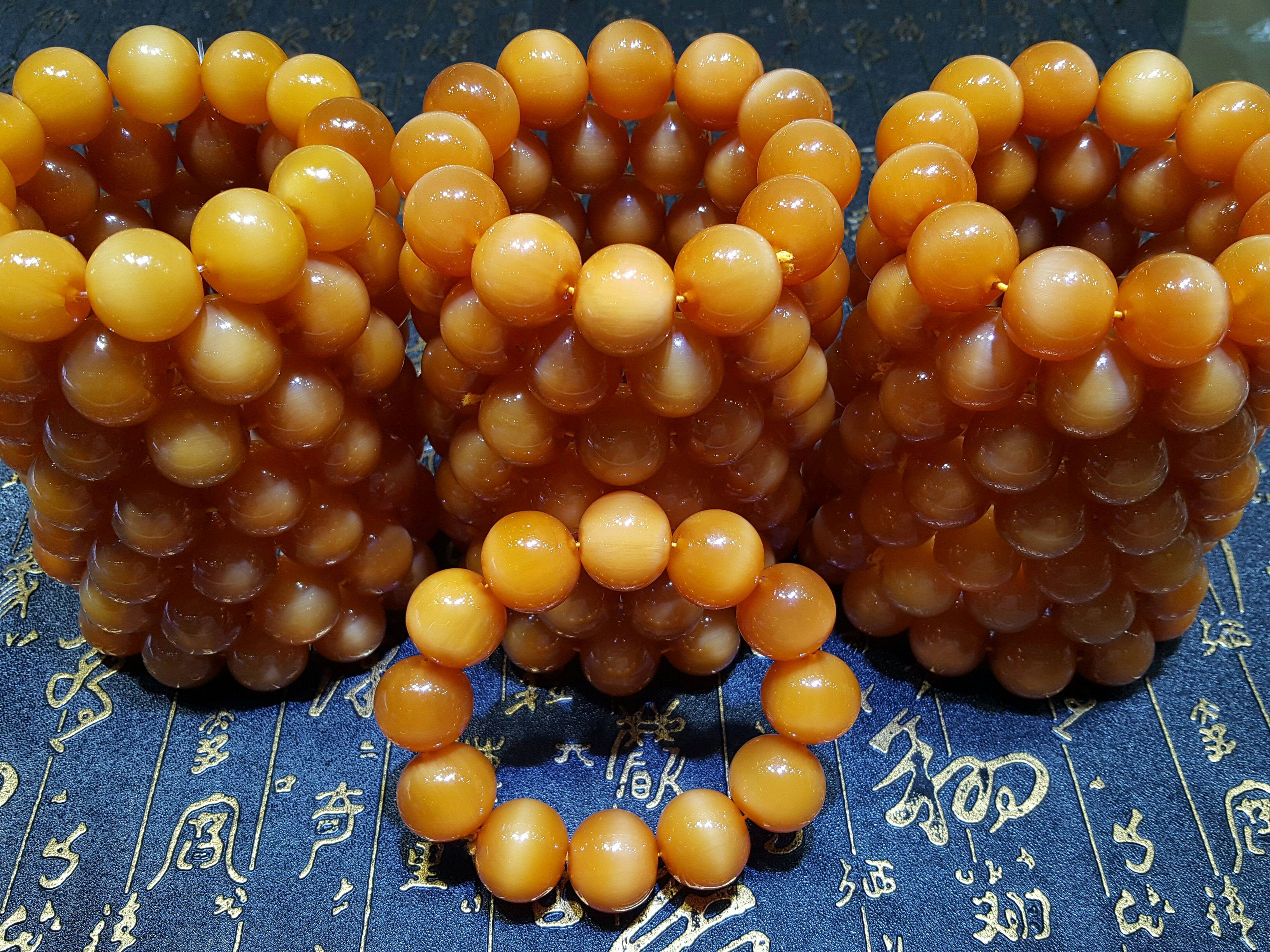 正品保真天然野生山龟甲手串黄金甲山龟壳手链招财转运男女款22mm_双