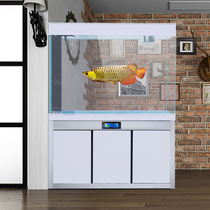 Ourui super white glass fish tank aquarium large and medium-sized living room rectangular bottom filter ecological fish tank water-free water change