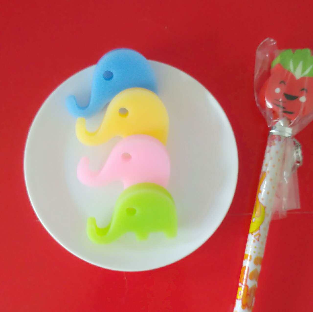 双叶卡通大象橡皮擦彩色果冻橡皮小学生开学文具必备用品盒装包邮