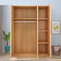 Home department store wardrobe simple Chinese assembly rental room all solid wood with drawers eight doors hanging wardrobe room