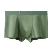 Army Green mens underwear mens breathable graphene U convex flat corner four corner pants boys big size shorts head Lake Blue