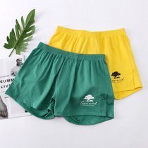 Summer mens underwear mens Aro pants pure cotton loose boxer pants breathable youth trousers yellow green