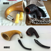 sepiolite briar pipe repair tenon cigarette holder fracture repair Cumberland acrylic cigarette holder custom