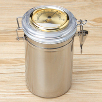 Tobacco moisturizing tank tobacco shredded stainless steel humidifying storage tank with humidifying sheet hygrometer plus size about 220 grams