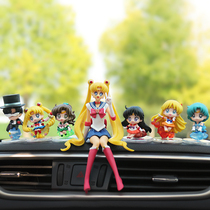 Creative beautiful girl car ornaments Moon Hare goddess car decorations cute center console Net red ornaments female