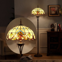 Yi Xuan Baroque study bedroom living room light European art creative window floor lamp Remote control LED bulb