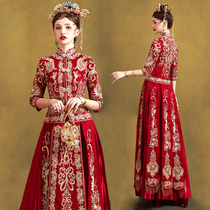 Xiuhe dress bridal dress Chinese wedding 2021 new toast dress large size pregnant women cover their stomachs men and women suit autumn