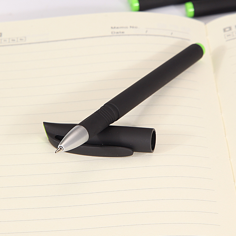 文娃0.5磨砂签字笔中性笔文具办公水笔黑色笔芯商务广告笔定制产品展示图3