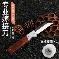 Huixinshan handmade front steel folding grafting knife bud grafting knife fruit tree grafting wood knife cutting wood knife outdoor portable knife