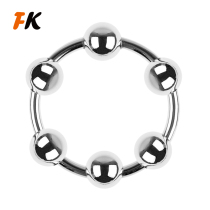 Six beads lock fine ring metal ring glans fun ring Stainless steel JJ ring mens male lower body bondage supplies