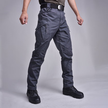 Outdoor consul tactical pants plaid fabric IX9 city special service trousers outdoor multi-pocket overalls mens spring
