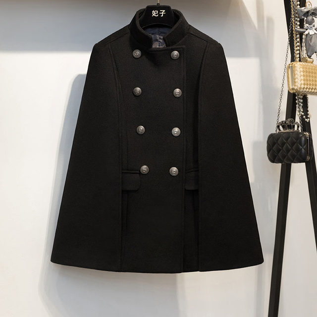 Concubine 2019 new winter temperament shawl cape-style woolen coat female English Hepburn coat 2030 Concubine 2019 new winter temperament shawl cape-style woolen coat female English Hepburn coat 2030