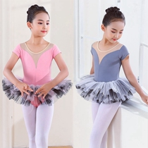 Dance suit Childrens tutu short sleeve summer girl girl Chinese dance dance costume toddler practice suit