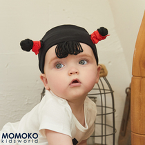 Little Nezha 0-1 year old cute baby hair belt Princess full moon protection fontanelle baby headgear childrens braid hair accessories