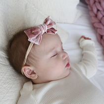 Baby hair with cute super cute pink butterfly knot baby headwear princess Spring and autumn baby hair dressing girl card
