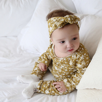 Baby Clothes Spring Autumn Suit 1 Year Old Princess Split Pure Cotton Newborn 6 Months Female Baby Printed Blouse