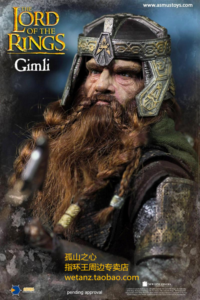 asmus toys 1/6 矮人王 魔戒指环王周边 金雳 吉姆利 gimli 兵人