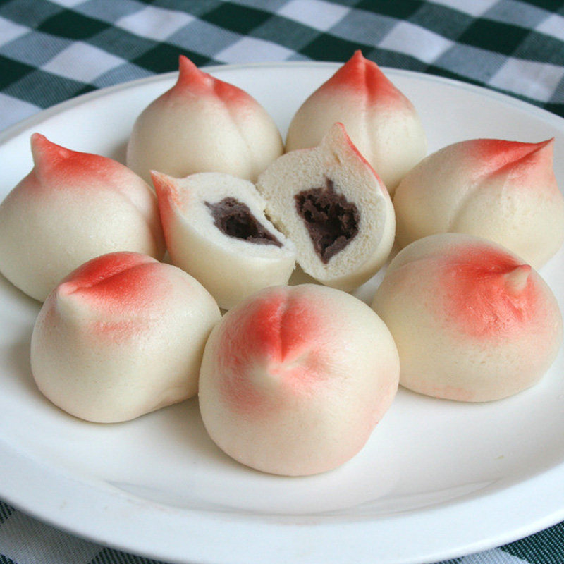 【思念】兴客坊寿桃包 豆沙馅 360克/包 12只装 中华面点寿宴专用