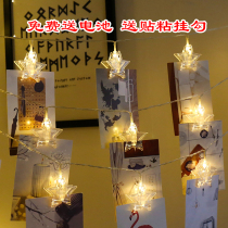 ins star lamp clip room decoration pat-up photo battery clip lamp photo warm light led lamp string color i