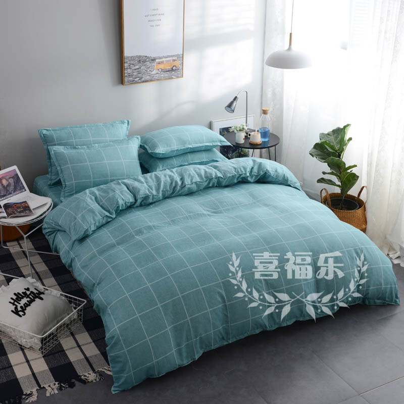 washed quilt cover single student dormitory single 1.5 bed double 200*230 meter cartoon cotton cloth plus quilt cover