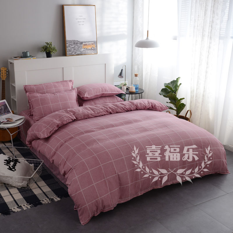 washed quilt cover single student dormitory single 1.5 bed double 200*230 meter cartoon cotton cloth plus quilt cover