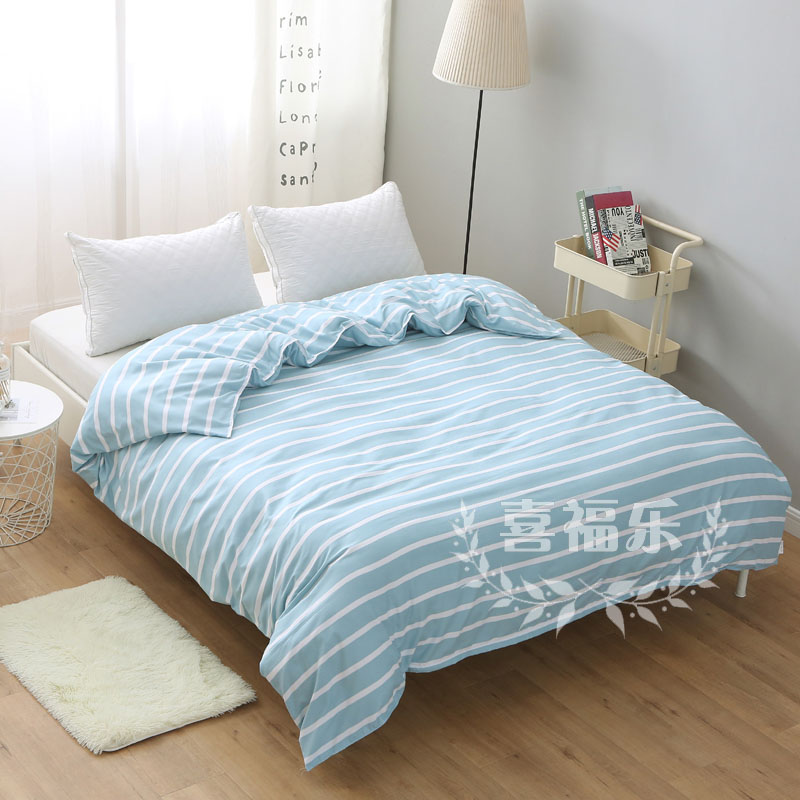 washed quilt cover single student dormitory single 1.5 bed double 200*230 meter cartoon cotton cloth plus quilt cover