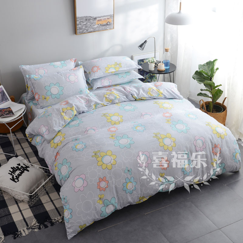 washed quilt cover single student dormitory single 1.5 bed double 200*230 meter cartoon cotton cloth plus quilt cover