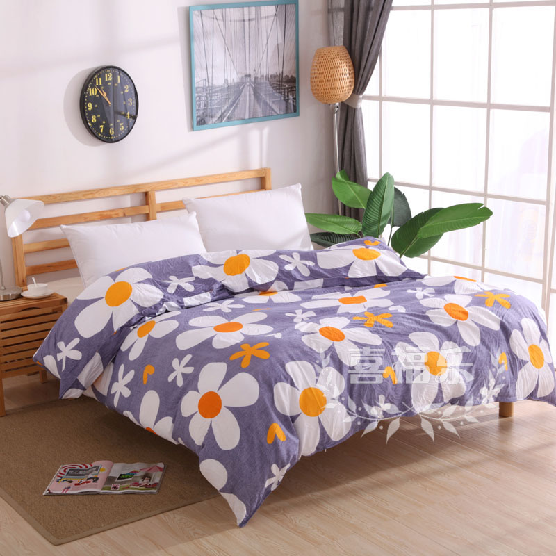 washed quilt cover single student dormitory single 1.5 bed double 200*230 meter cartoon cotton cloth plus quilt cover