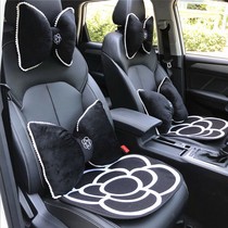 Car headrest pair waist rests with pillow protective shoulder cover car Upper sleeping Divine Instrumental Mountain Tea Flower Seat On-board Guard Neck Rest