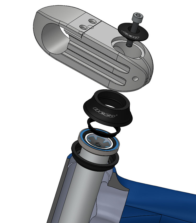 台产志庆neco山地/公路车neco44-44mm铝合金培林轴承车头碗组