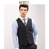 KEA Spring Autumn English Stripe Men's Vest Fashion Casual Suit Vest Men's Korean Style Slim Vest