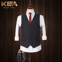 KEA Men's Suit Vest Spring Autumn Business Slim Vest Men's Korean Style Casual Career Vest