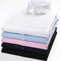 Young and middle-aged white shirt men's short sleeve summer business non-ironing shirt suit inch shirt professional formal wear work wear
