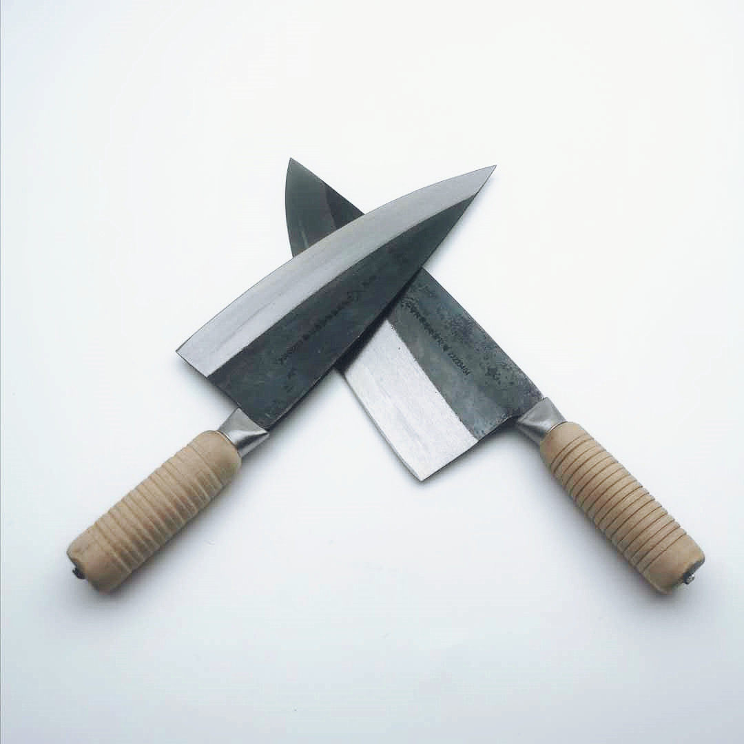 正品香港梁展时双剑牛肉刀 菜刀水果切片刀分割刀杀猪杀牛割肉刀