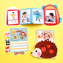 Childrens Creative Cartoon Organ Card Photo Frame Sticker Cute Photo Decoration Kindergarten Growth Manual Baby Album