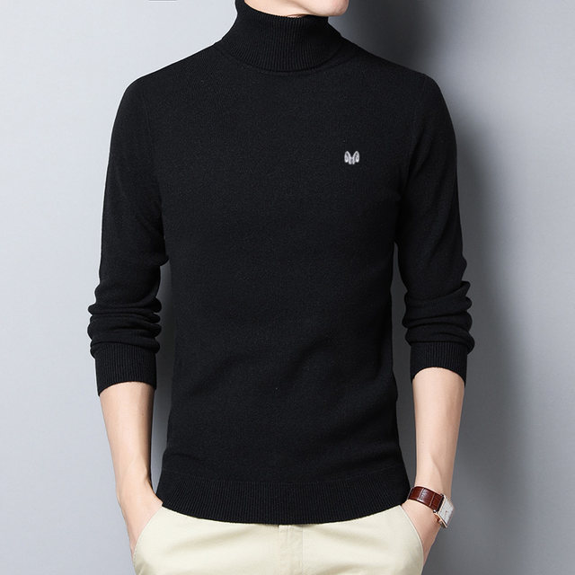2019 Winter New Thicken Men's 100% Pure Sweater Can Turn Over Collar Slim Cashmere Bottoming Shirt Men's Sweater 2019 Winter New Thicken Men's 100% Pure Sweater Can Turn Over Collar Slim Cashmere Bottoming Shirt Men's Sweater