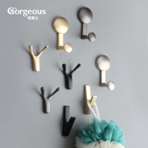 Black Hanging Hood Hook Light Lavish Single Clothes Clothe Hood Hook Shoes Cabinet Row Hook Bathroom Single Hook Wall-mounted Wall Wardrobe Hook