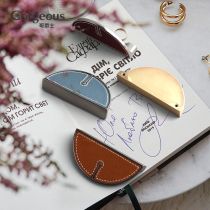 Ostyle Ins Wind Furniture Leather Handle Semicircle Cupboard Wardrobe Door Handle Shoe Cabinet Wine Cabinet Drawers Light Lavish Pull Handle