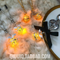 Spice SM Teaching Abuse Tools Butterfly Junction Light Bulb Nightlight Metal Ball Pendant Rear Court Developed Chrysanthemum Anal Plug Milk Clip