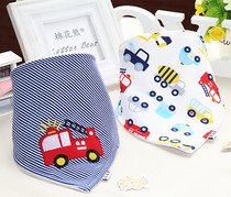 Autumn and winter baby thickened towel fabric triangle towel baby thick saliva towel cotton embroidered cartoon scarf