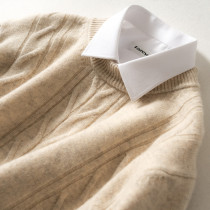 Imported 100% Australian sheep plush sweater male light business casual cashmere sweatshirt thickened with warm cover headsweaters