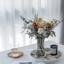 Natural dried flowers Pastoral small fresh rose gold ball Dining table decoration bouquet Living room ornaments diy floral set